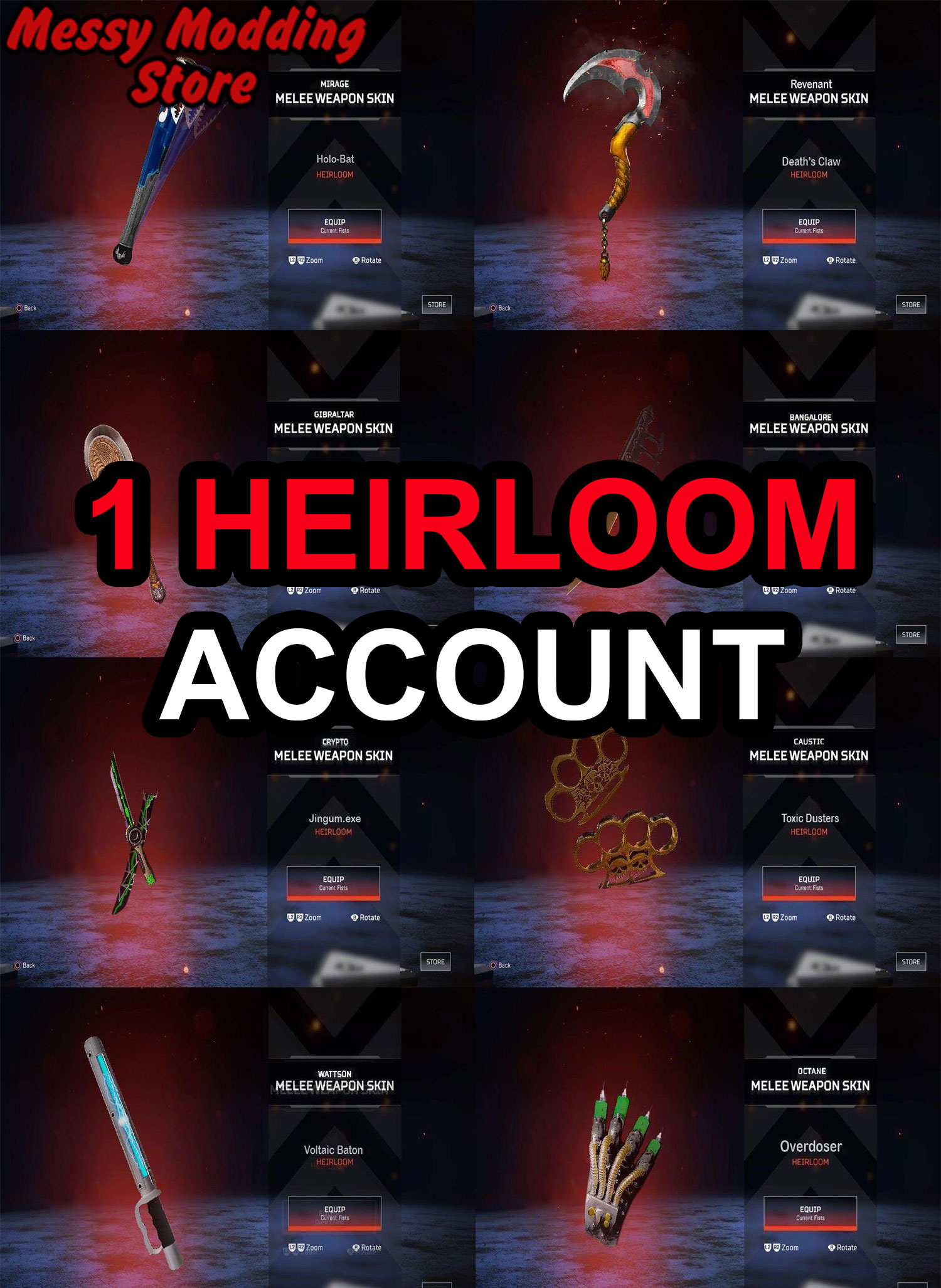 (PC) Apex Legends Account with Heirloom (150 Shards) You choose the Heirloom (ANY) — MessyModdingStore