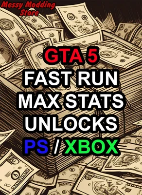 Fast Run & Max Stats — MessyModdingStore. GTA 5 Online modded accounts, money boosts, and services.