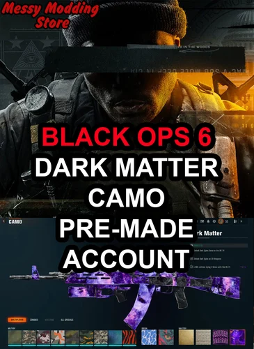 Call of Duty Black Ops 6 (BO6): Dark Matter Camo Unlock (PRE-MADE ACCOUNT) (33 or 37 Guns) — MessyModdingStore