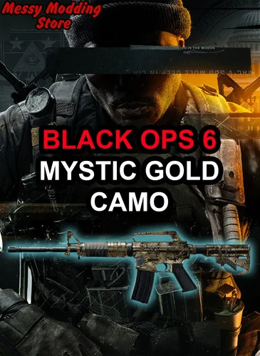 Call of Duty Black Ops 6 (BO6): Mystic Gold Camo — MessyModdingStore