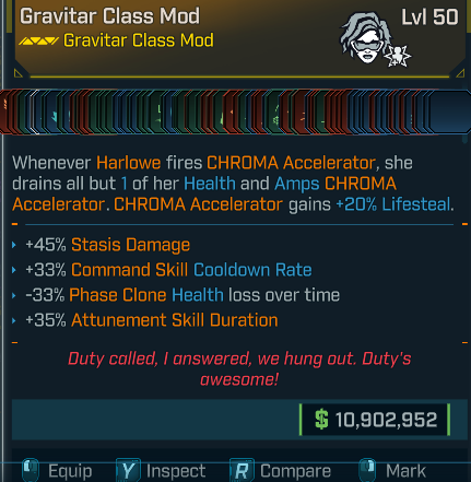 Borderlands 4 – BEST HARLOW CLASSMODE – HAS EVERY SINGLE SKILL – MODDDED/MODIFIED — MessyModdingStore