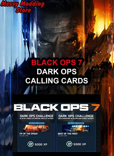 Call of Duty Black Ops 7 (BO7): Dark Ops Calling cards — MessyModdingStore