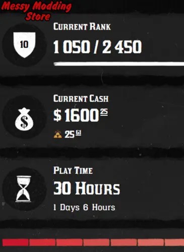 (PS/XBOX) Red Dead Redemption 2 Modded Account Pre-Made Rank 10 1600 Cash + 25 Gold Bars — MessyModdingStore