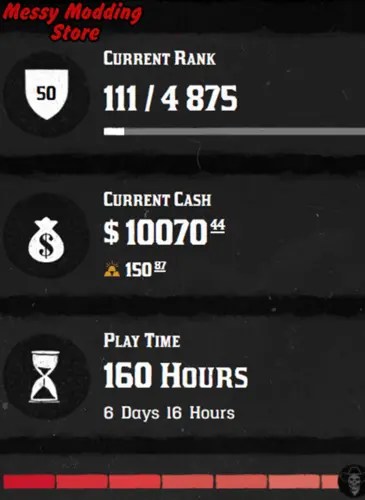 (PS/XBOX) Red Dead Redemption 2 Modded Account Pre-Made Rank 50 10,000 Cash + 150 Gold Bars — MessyModdingStore